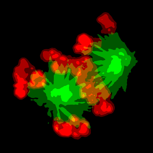 Artistic rendition of improperly attached chromosomes